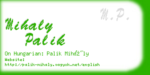 mihaly palik business card